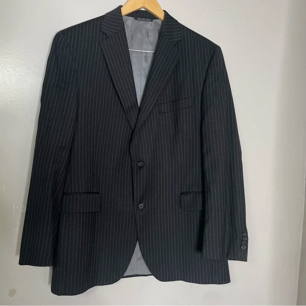 Jack‎ Victor Pinstriped Loro Piana Wool Valuto CT Blazer Jacket Sz 42R